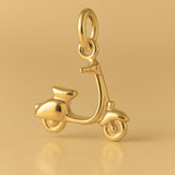 24ct Pure Gold - Vespa Motor Scooter Charm
