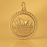 24ct Pure Gold - Round Sydney Opera House Charm