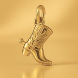 24ct Pure Gold - Western Cowboy Boot Charm