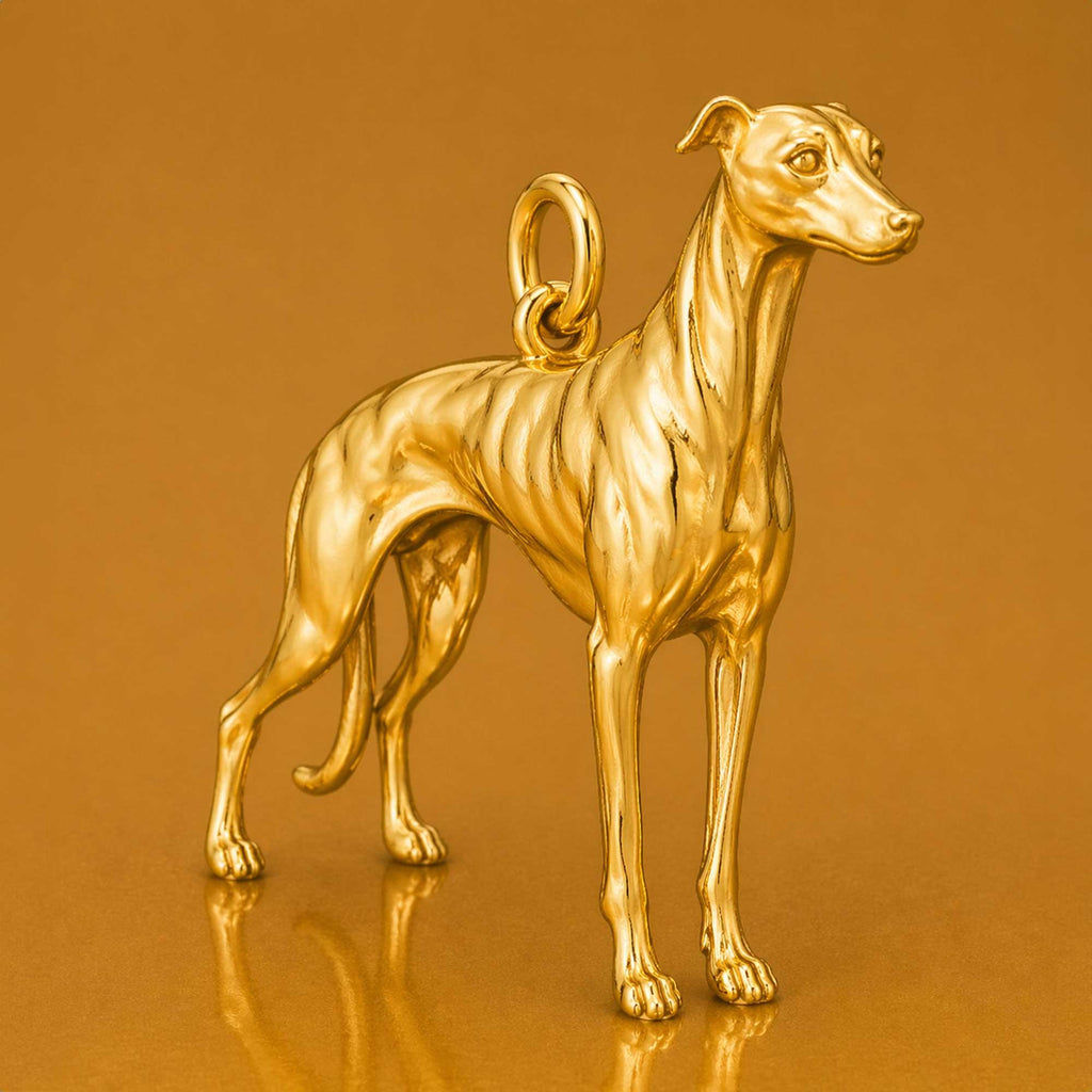 24ct Pure Gold - Whippet Dog Charm
