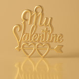 24ct Pure Gold - My Valentine Cursive Openwork Charm