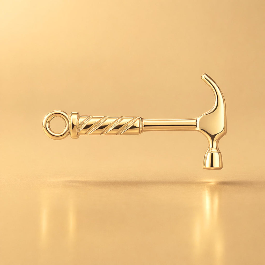 24ct Pure Gold - Builders Hammer Charm
