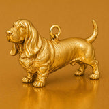 24ct Pure Gold - Basset Hound Dog Charm