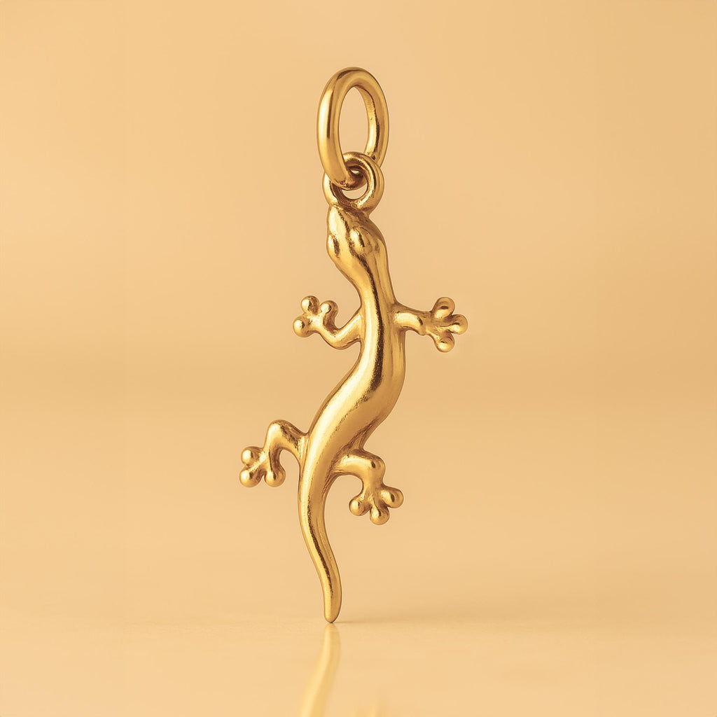 24ct Pure Gold - Forest Gecko Charm