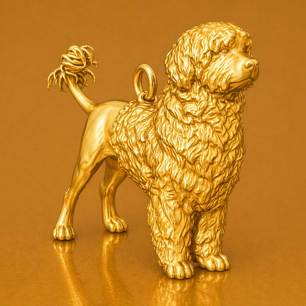 24ct Pure Gold - Portuguese Water Dog Charm