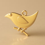 24ct Pure Gold - 2D Bird Charm