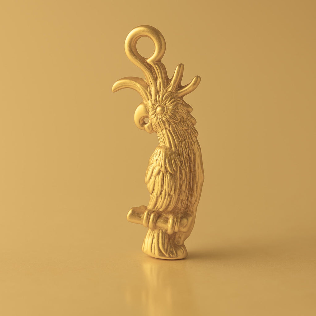 24ct Pure Gold - Australian Cockatoo Charm