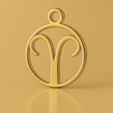24ct Pure Gold - Aries Zodiac Round Charm