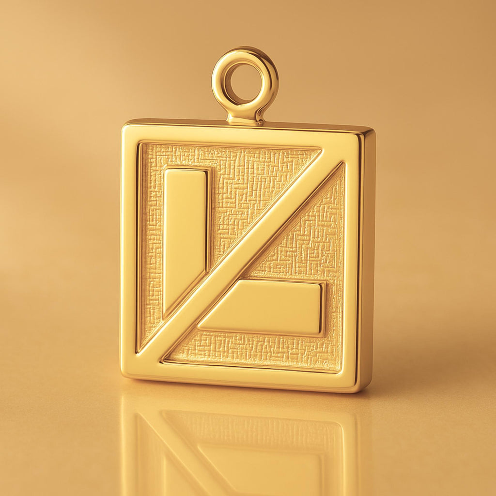 24ct Pure Gold - Lost L Plate Charm