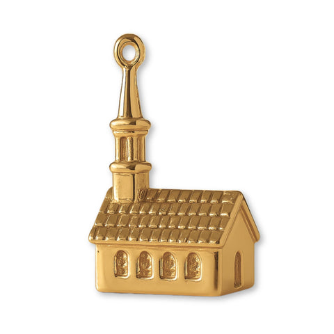 24ct Pure Gold - Steeple Church Charm