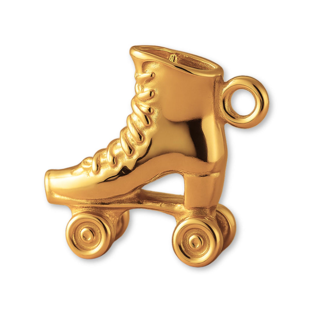 24ct Pure Gold - High-Top Roller Skate Charm