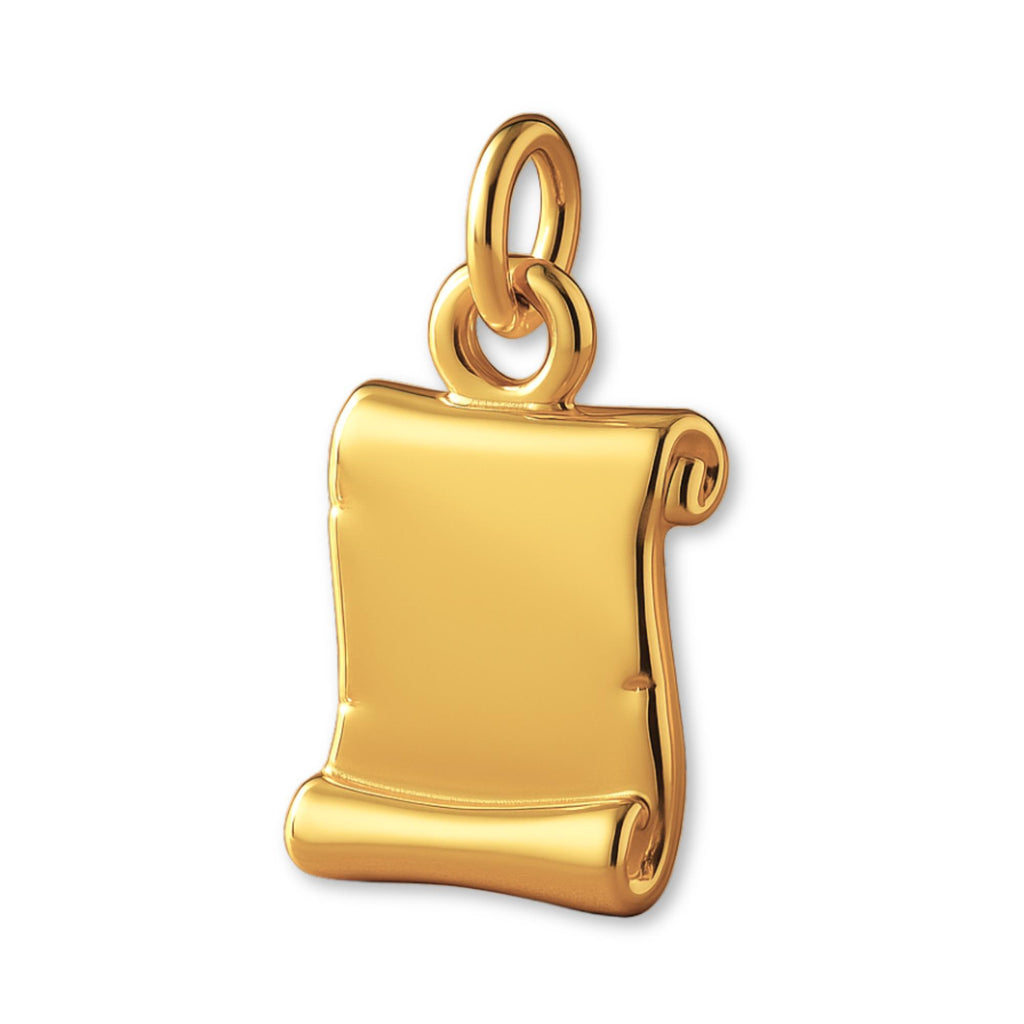 24ct Pure Gold - Parchment Scroll Charm