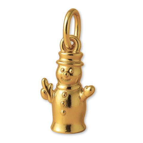 24ct Pure Gold - Classic Snowman Charm