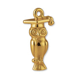 9ct Yellow Gold - Graduation Owl Charm