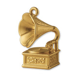 9ct Yellow Gold - Gramophone Record Player Charm