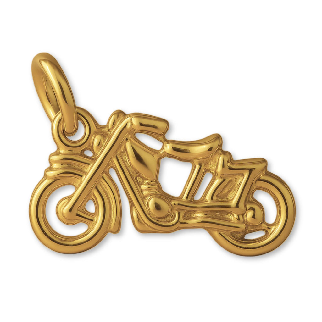 9ct Yellow Gold - Vintage Motorbike Charm