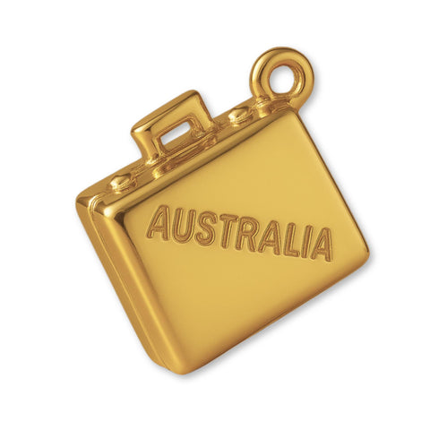 18ct Yellow Gold - Australia Suitcase Charm