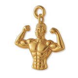 9ct Yellow Gold - Bicep Flex Bodybuilder Charm