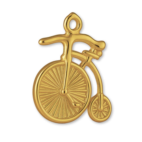 24ct Pure Gold - Penny Farthing Charm