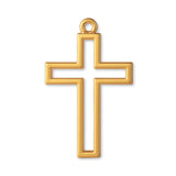 24ct Pure Gold - Open Frame Crucifix Charm