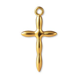 24ct Pure Gold - Fluid Crucifix Charm