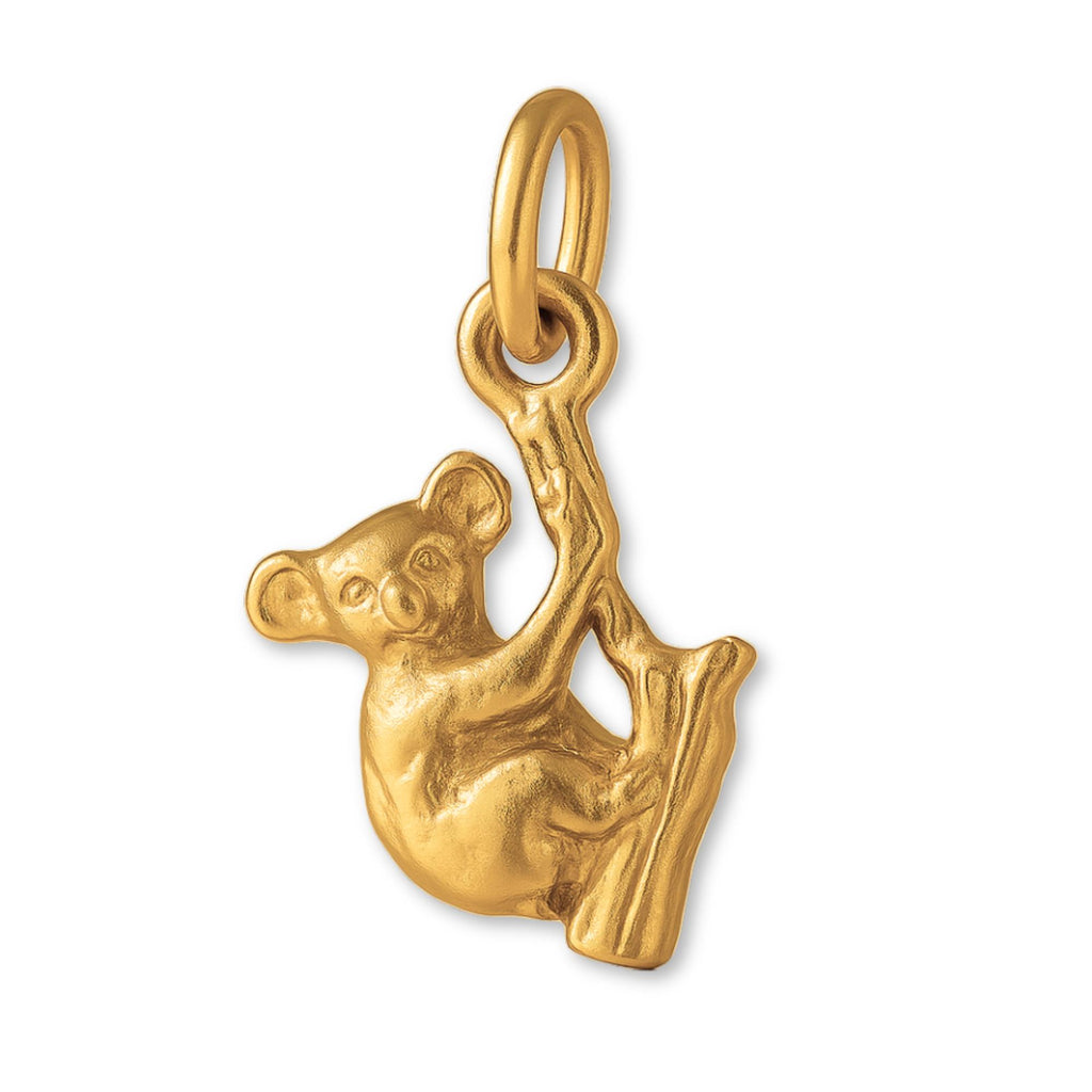 24ct Pure Gold - Koala Climbing Tree Charm