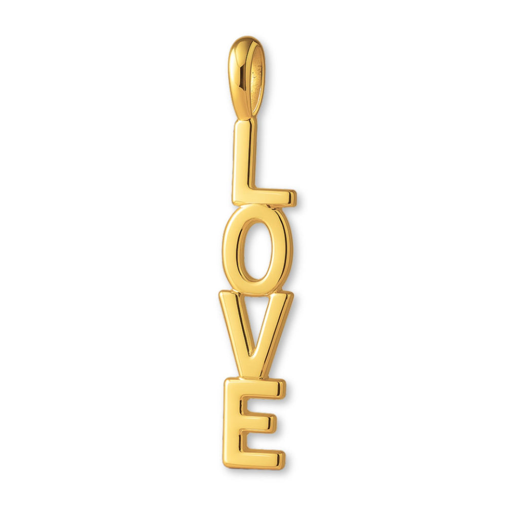 24ct Pure Gold - Vertical Love Charm