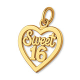 24ct Pure Gold - Sweet 16 Openwork Heart Charm