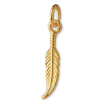 24ct Pure Gold - Delicate Feather Charm
