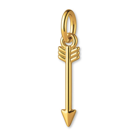 24ct Pure Gold - Feathered Arrow Charm
