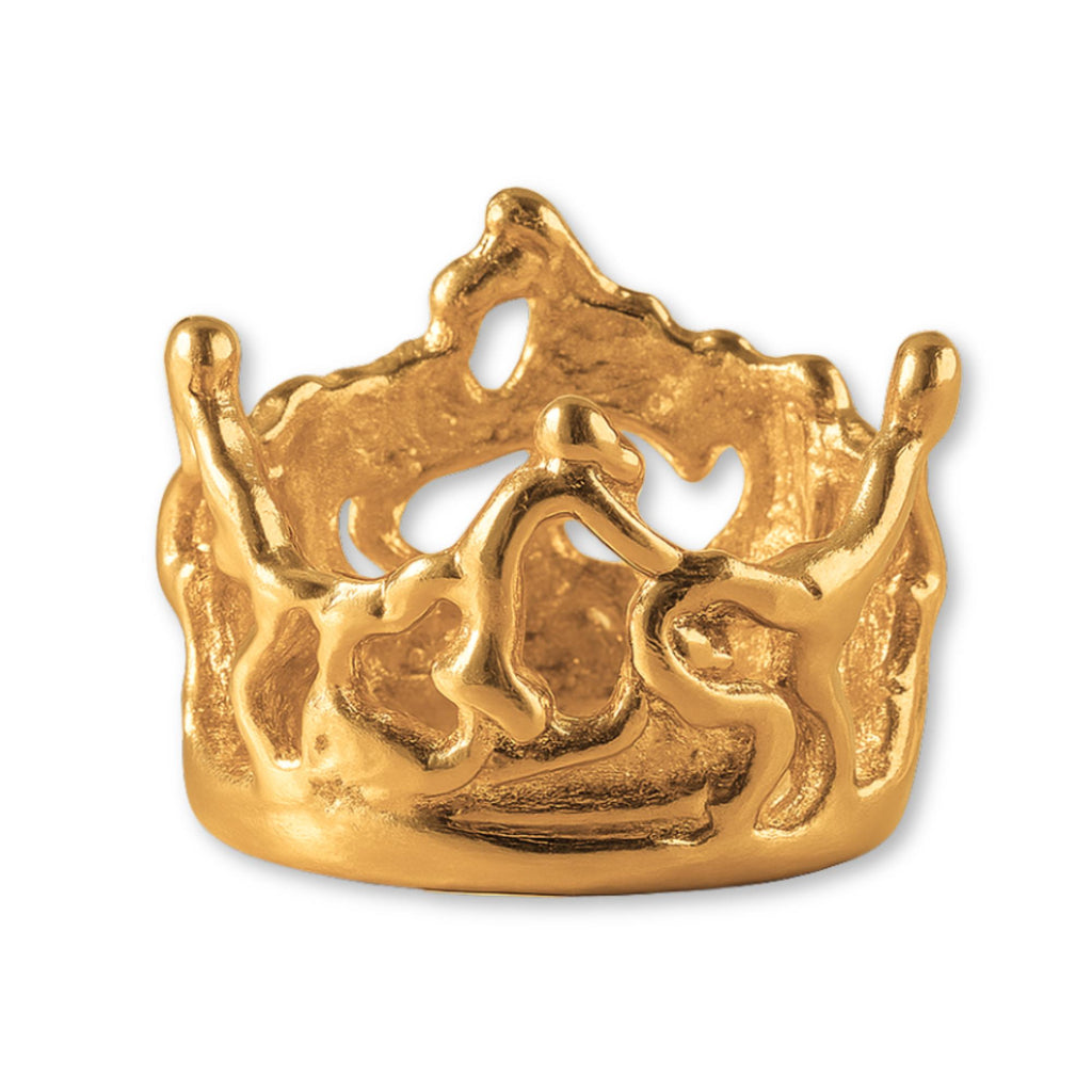 24ct Pure Gold - Organic Crown Charm