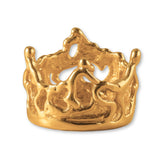 24ct Pure Gold - Organic Crown Charm
