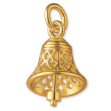 24ct Pure Gold - Openwork Filigree Bell Charm