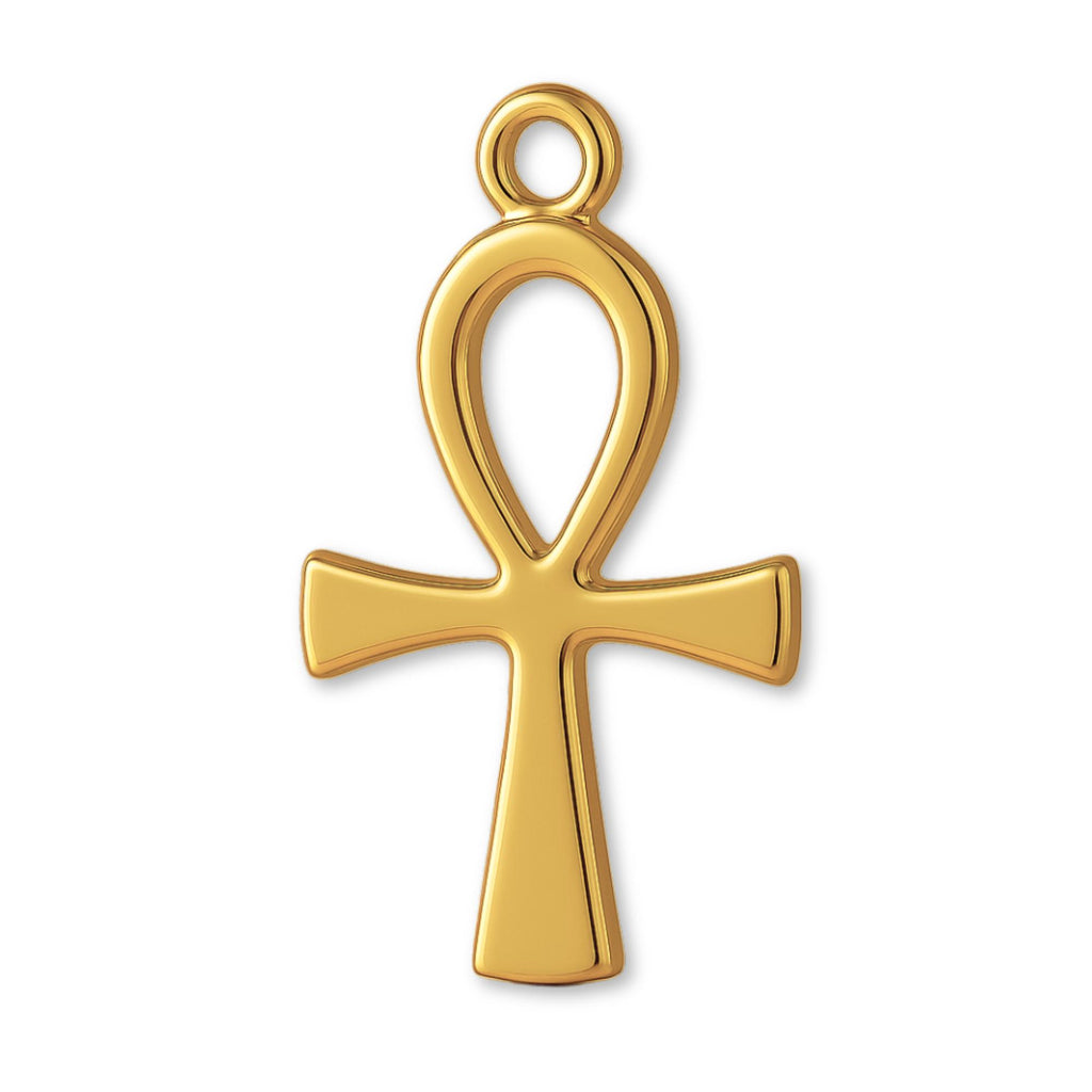 24ct Pure Gold - Slim Egyptian Ankh Charm