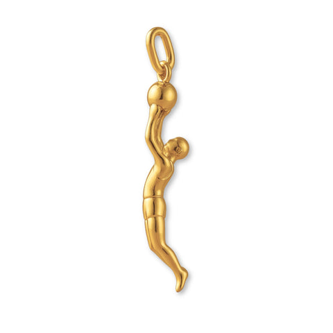 24ct Pure Gold - Basketball Slam Dunk Charm