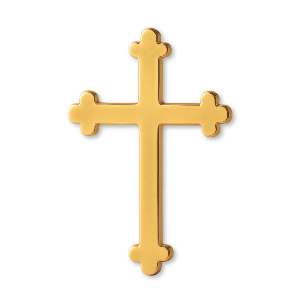 24ct Pure Gold - Trefoil Crucifix Charm