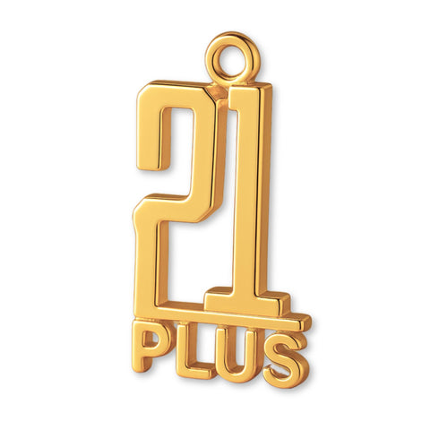 24ct Pure Gold - 21 Plus Monogram Charm