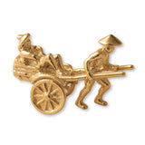 24ct Pure Gold - Rickshaw Cart Charm