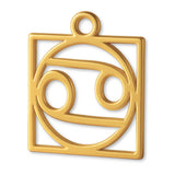 24ct Pure Gold - Cancer Zodiac Square Charm