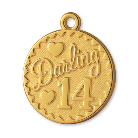 24ct Pure Gold - Darling 14 Amulet Charm