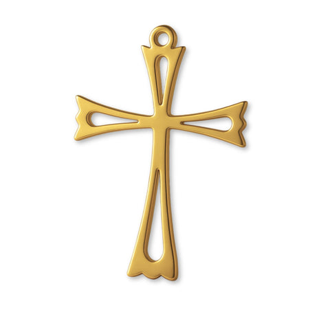 24ct Pure Gold - Openwork Crucifix Charm