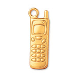 24ct Pure Gold - Retro Brick Phone Charm
