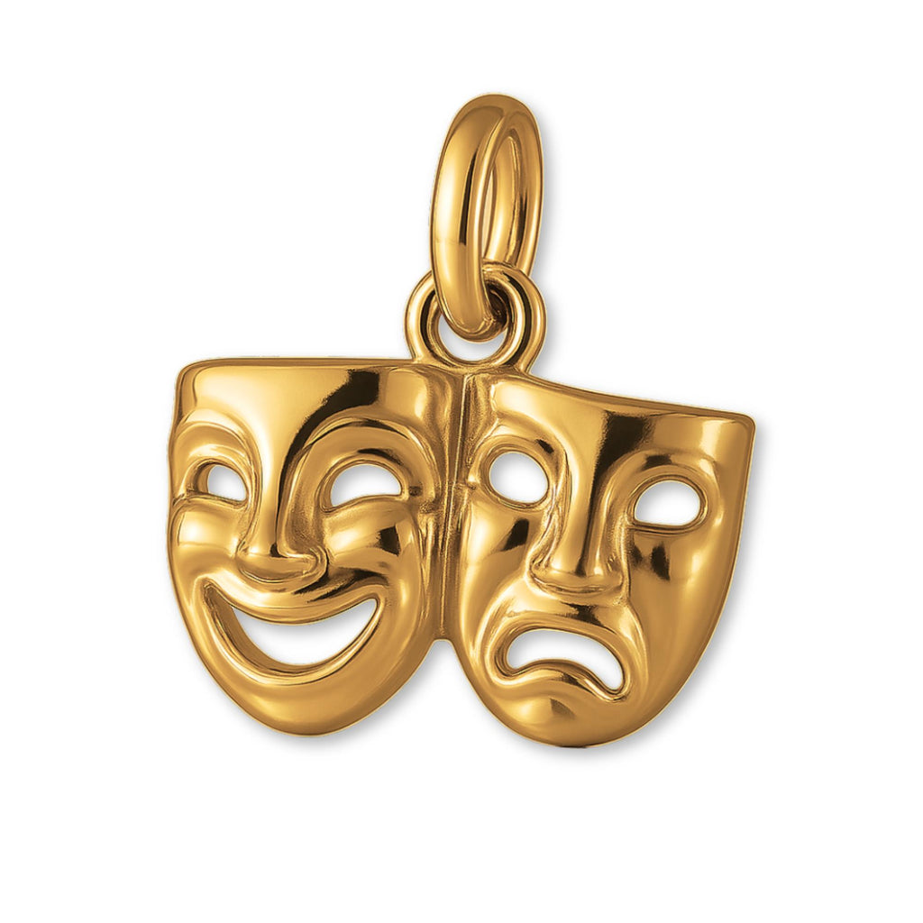 24ct Pure Gold - Openwork Laugh Now Cry Later Charm
