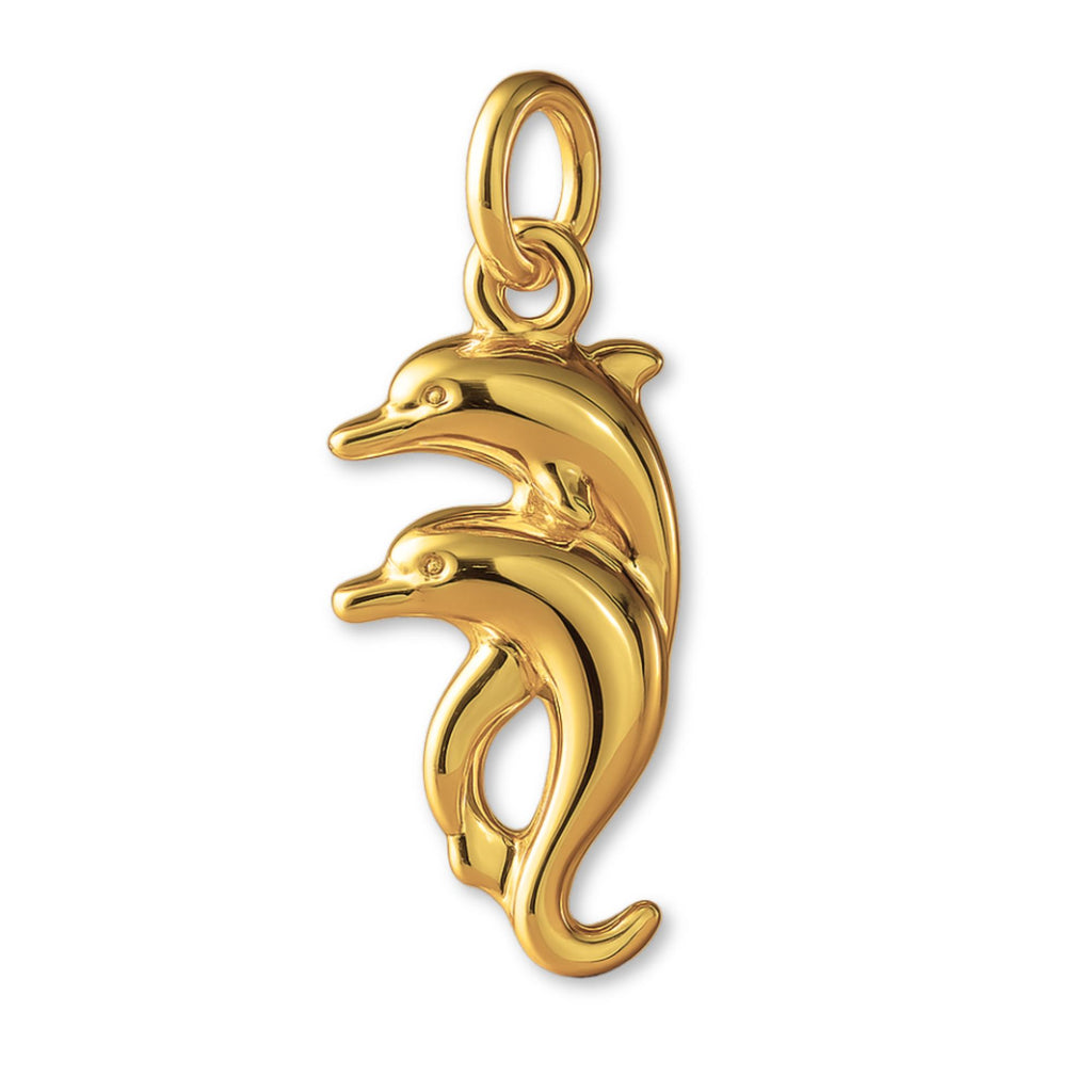 24ct Pure Gold - Twin Dolphins Charm