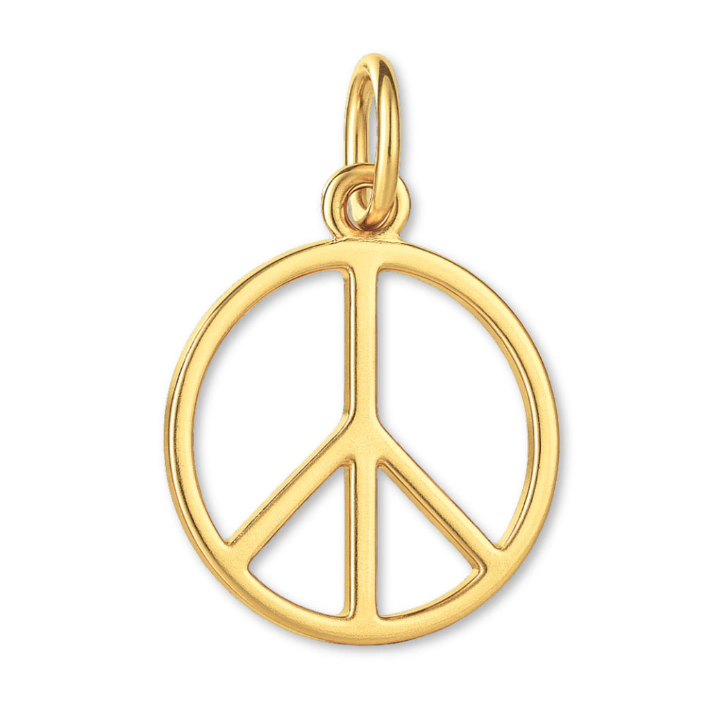 24ct Pure Gold - Openwork Peace Symbol Charm