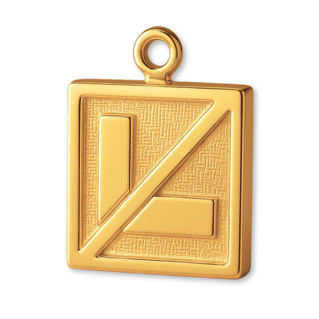 24ct Pure Gold - Lost L Plate Charm