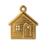 24ct Pure Gold - Log Cabin Cottage Charm