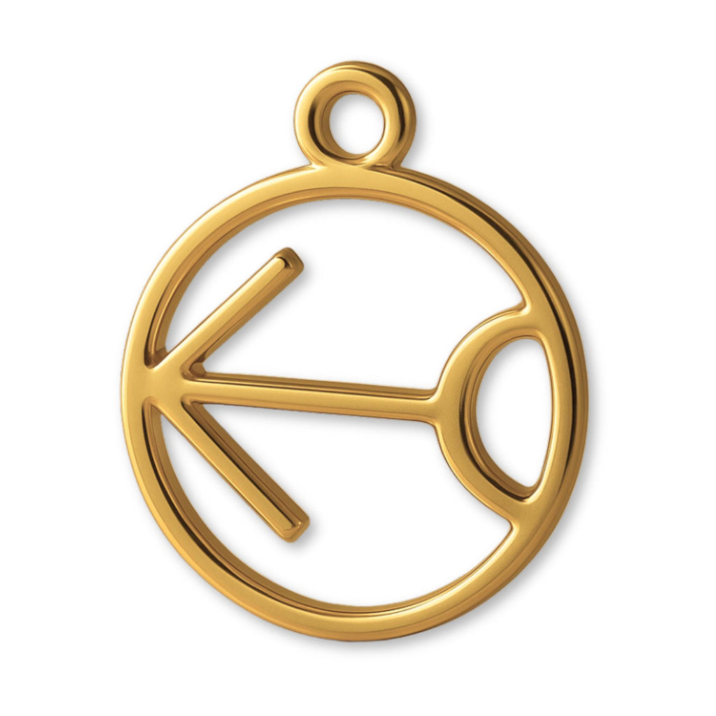24ct Pure Gold - Sagittarius Zodiac Round Charm