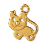 24ct Pure Gold - Cartoon Cat Charm