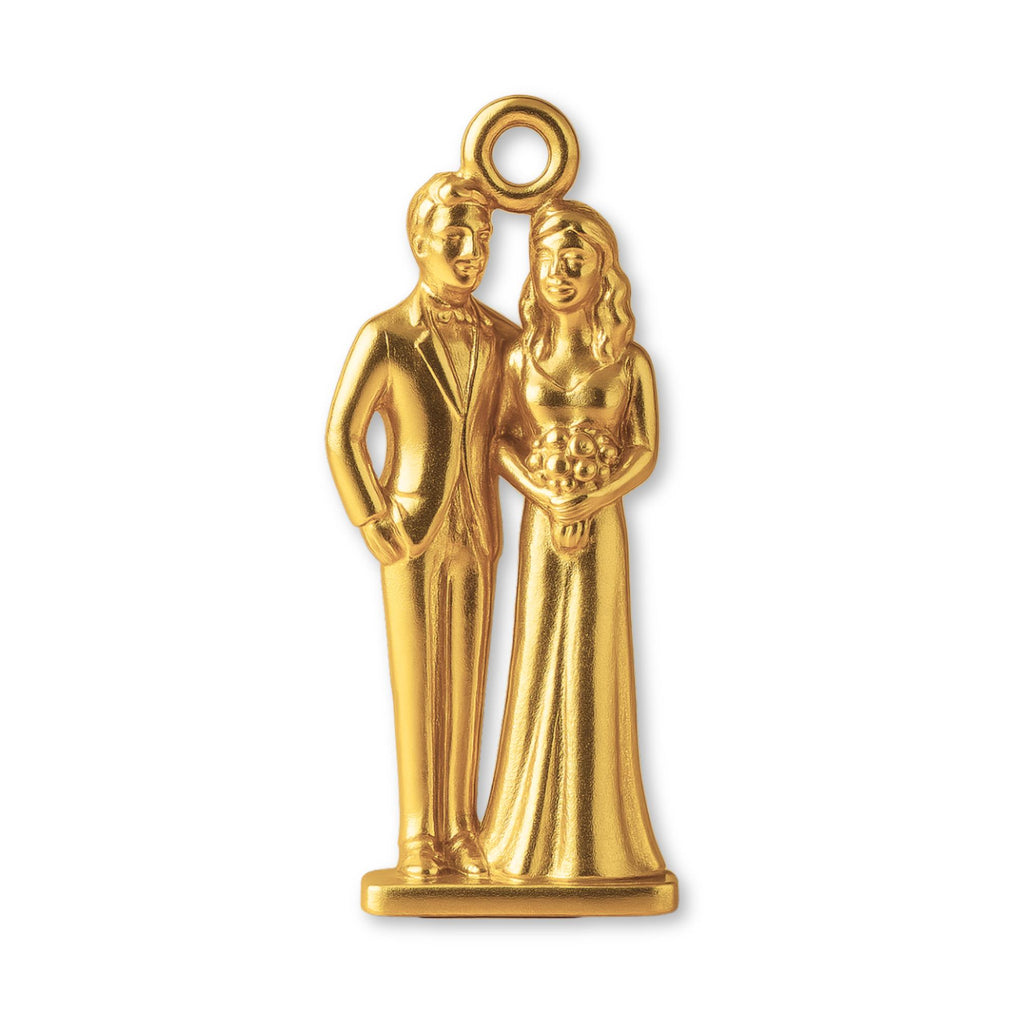 24ct Pure Gold - Classic Bride & Groom Charm